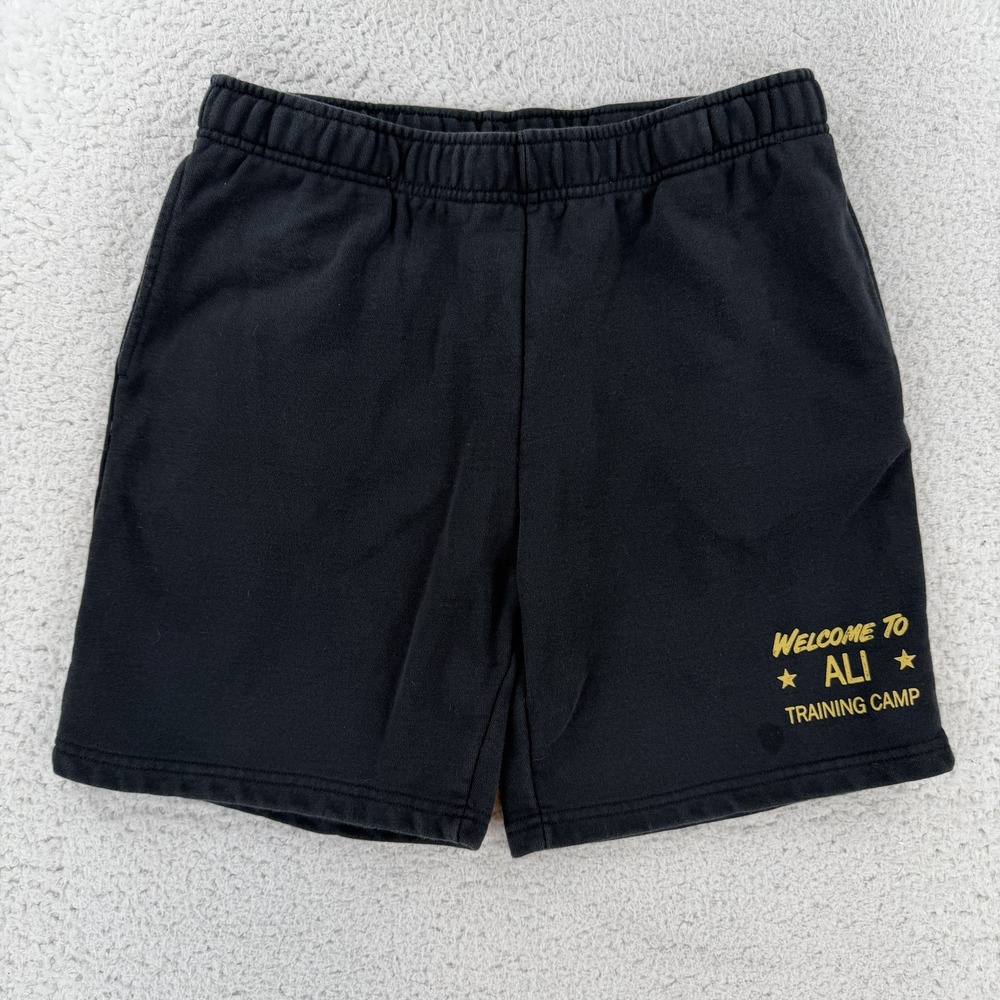 RVCA Muhammad Ali Training Camp Sweat Shorts Mens Medium Black Fleece 23MS104501